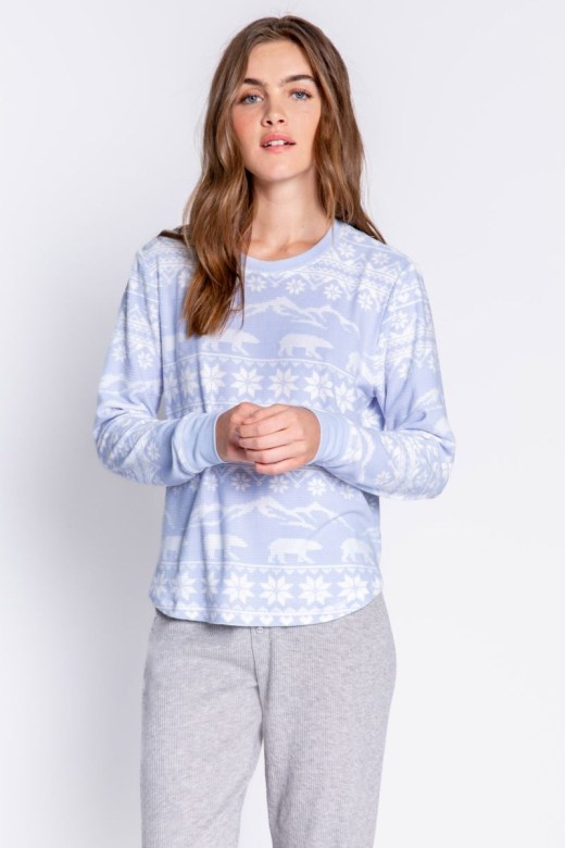 Lounge_PJs - Snowflake top